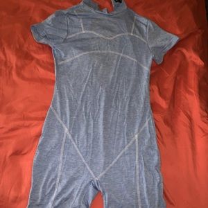 Brand New -Never Worn SHEIN Baby blue Mockneck Unitard